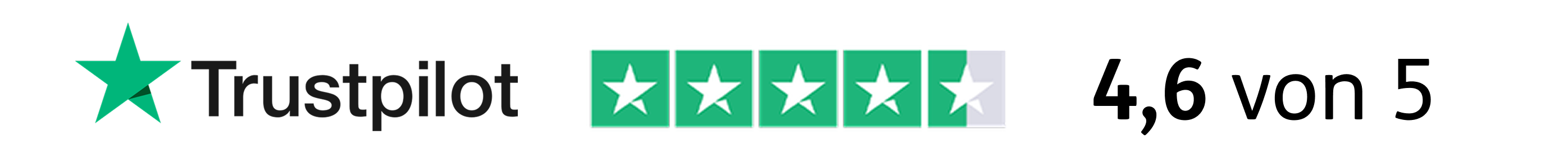trustpilot 4,6 von 5